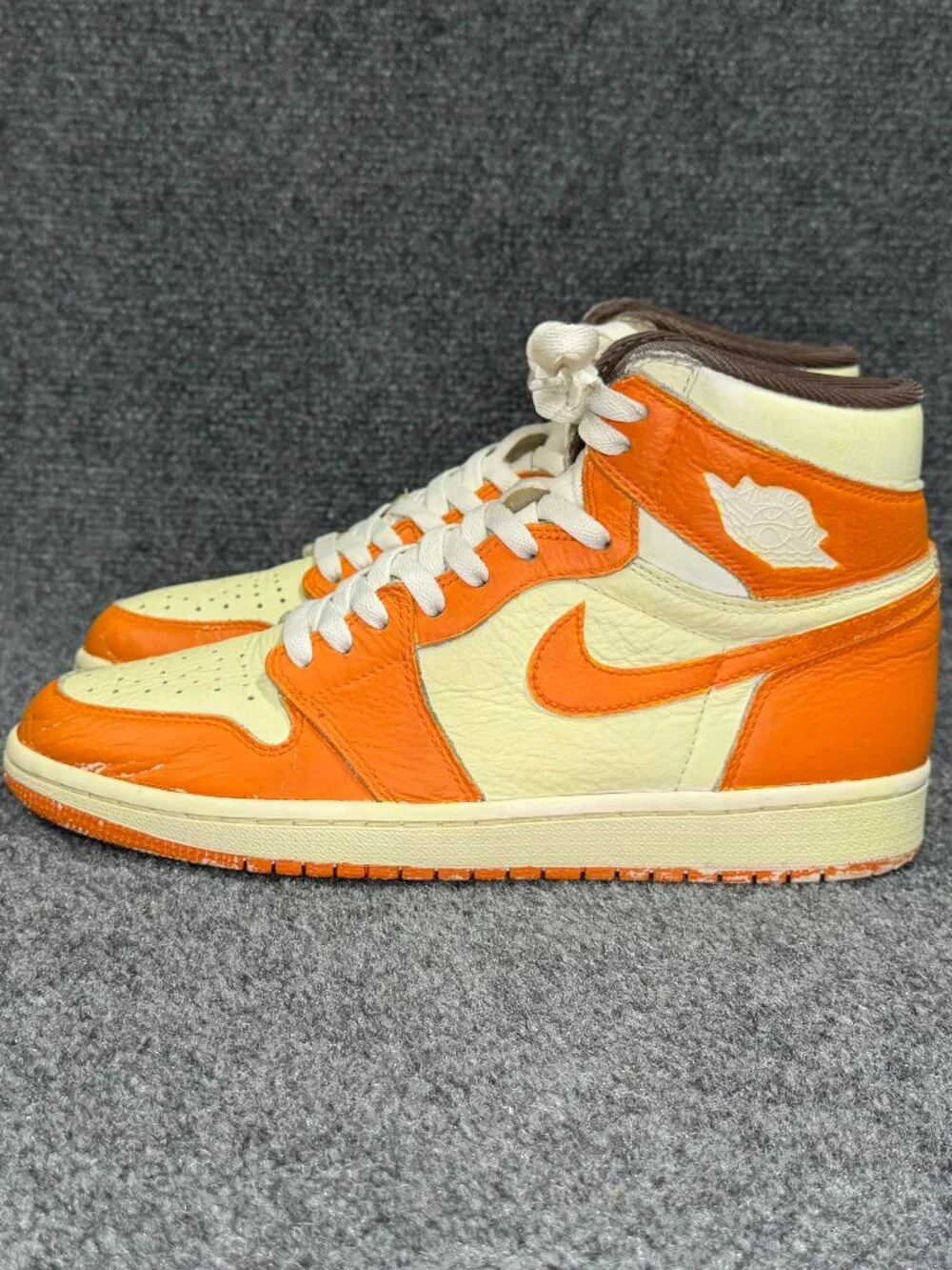 Jordan 1 Retro High OG Shoes Men 8.5 Custom burnt Orange Rustic Athletic Sneaker